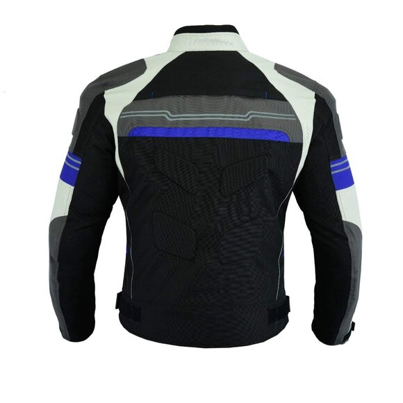 MOTORCYCLE ARMOURED HIGH PROTECTION CORDURA WATERPROOF JACKET - Picture 2 of 8